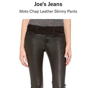 Moto Chap Skinny Leather Pants